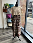 Animal Print Satin Trousers