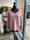 V Neck Batwing Knit Jumper