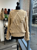 Chunky Cable Knit Jumper - Camel