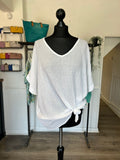V Neck Crinkle Top