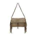 Faux Suede Crossbody Bag