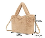 Large Faux Fur Bag - Animal Print