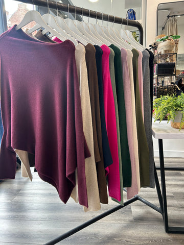 Asymmetric Batwing Knit