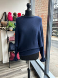 Batwing Frill Long Sleeve Knit Jumper