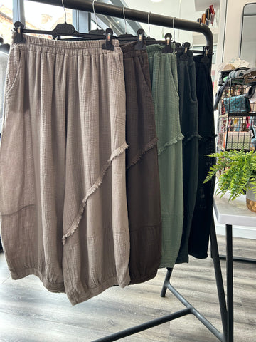 Sack Linen Balloon Leg Trousers