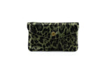 Leather Metallic Animal Print Purse