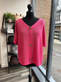 V Neck Cotton Knit Cardigan