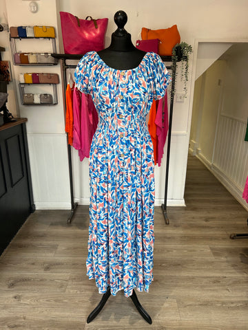 Floral Maxi Dress - Blue