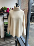 Boxy Waffle Roll Neck