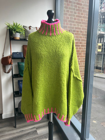 Oversize Slouchy Knit - Lime