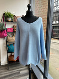 Oversize Batwing Waffle Knit