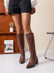 Knee High Boots - Tan