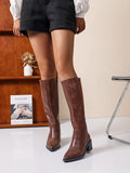 Knee High Boots - Tan
