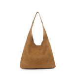 2in1 Faux Suede Shoulder Bag - Tan