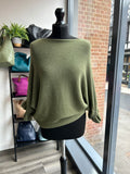 Batwing Frill Sleeve Knit Jumper