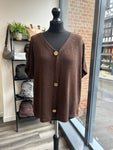 V Neck Cotton Knit Cardigan