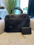 Double Zip Crossbody Bag - Black