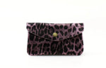 Leather Metallic Animal Print Purse