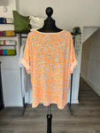 Boxy Animal Print Cheesecloth Top