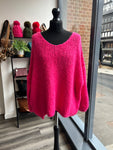 Slouchy V Neck Knit Jumper