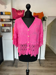 Short Embroidered Button Down Top