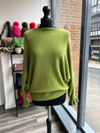 Batwing Frill Long Sleeve Knit Jumper