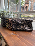 Leather Metallic Animal Print Purse