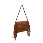 Faux Suede Crossbody Bag