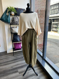 Needlecord Balloon Leg Trousers