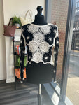 Cropped Crochet Top - Black