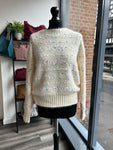 Speckled Fluffy Knit Jumper - Cream