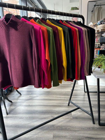 High Neck Knit Jumper