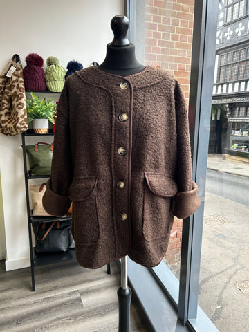 Boucle Shacket - Chocolate