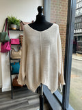 Oversize Batwing Waffle Knit