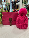 Satchel Bag & Fleece Lined Bobble Hat