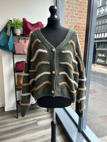 Chunky Cardigan - Khaki