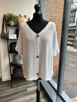 V Neck Cotton Knit Cardigan