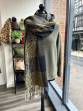 Wool Blend Animal Print Scarf