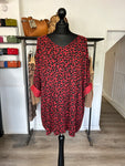 Longline Animal Print Fine Knit Top
