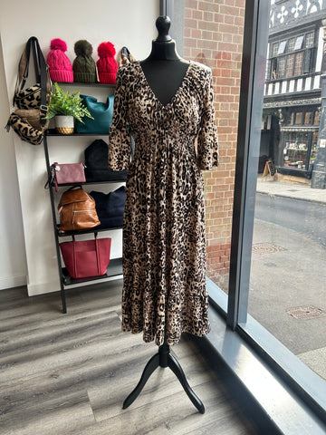 Animal Print Soft Lightweight Knit Dress