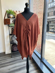 Longline Ruched Crinkle Top