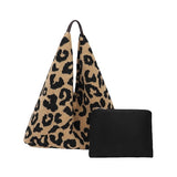 Animal Print Sherpa Shoulder Bags