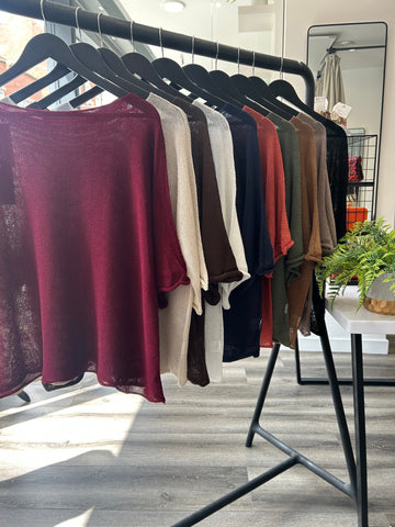 Boxy Fine Knit Tops