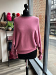 Batwing Frill Long Sleeve Knit Jumper
