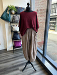 Needlecord Balloon Leg Trousers