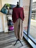 Needlecord Balloon Leg Trousers
