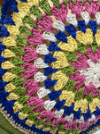 Circle Straw Bag - Blue/Pink/Yellow