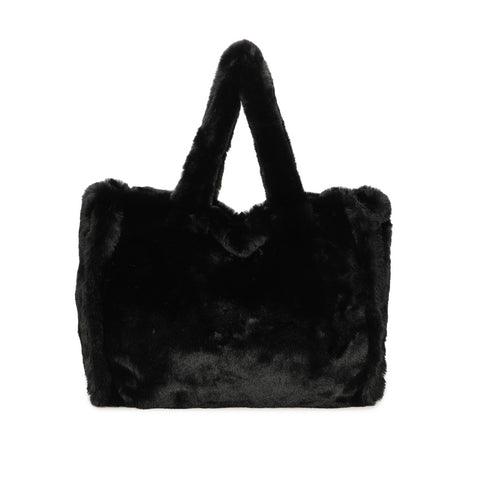 Extra Large Faux Fur Bag - Black