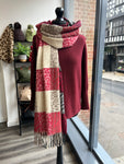 Wool Blend Animal Print Scarf