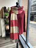 Wool Blend Animal Print Scarf